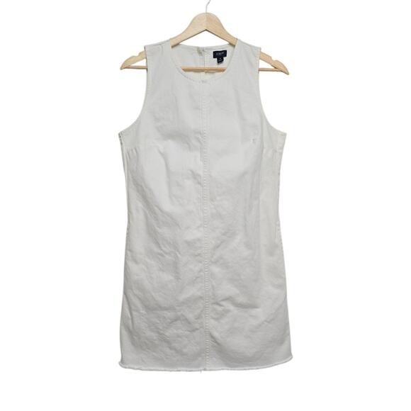 J. Crew Dresses & Skirts - J. Crew White Denim Sleeveless‎ Sheath Dress Size 4 Coastal Casual A-Line Mini